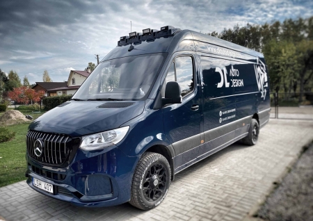 Photo Mercedes Benz Sprinter W906 kompletny zestaw karoserii spoiler dachowy z listwą świetlną tuning 2007-2018 | DL Auto Design