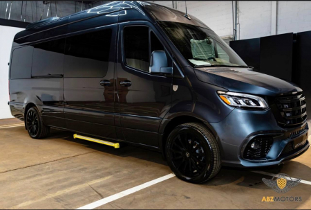 Photo Mercedes Benz Sprinter W907 W910 Full Body Kit Sport Front Bumper Tuning 2018-2025 (With Parking Sensor) | DL Auto Design