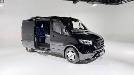 Photo Mercedes Benz Sprinter W907 W910 Full Body Kit Elegance Front Bumper Tuning 2018-2025 (With Parking Sensor) | DL Auto Design