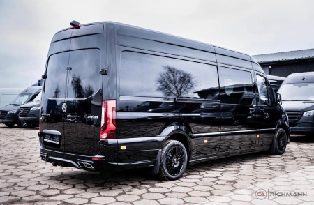 Photo Mercedes Benz Sprinter W907 W910 kompletny zestaw karoserii tylny zderzak Sport tuning 2018-2025 (z czujnikiem parkowania) | DL Auto Design