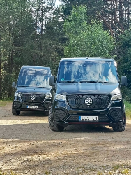 Photo Mercedes Benz Sprinter W907 W910 kompletny zestaw karoserii grill przedni Star tuning 2018-2025 | DL Auto Design