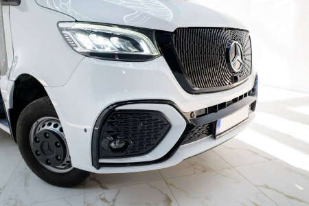 Photo Mercedes Benz Sprinter W907 W910 Full Body Kit Facelift Front Bumper Tuning 2018-2025 (With Parking Sensor) | DL Auto Design