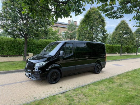 Photo Mercedes Benz Sprinter W907 W910 Full Body Kit Facelift Front Bumper Tuning 2018-2025 (With Parking Sensor) | DL Auto Design