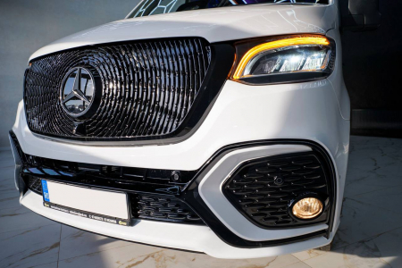 Photo Mercedes Benz Sprinter W907 W910 Full Body Kit Facelift Front Bumper Tuning 2018-2025 (With Parking Sensor) | DL Auto Design
