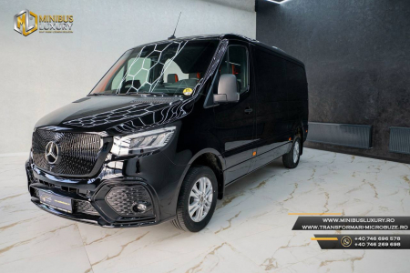 Photo Mercedes Benz Sprinter W907 W910 Full Body Kit Facelift Front Bumper Tuning 2018-2025 (With Parking Sensor) | DL Auto Design
