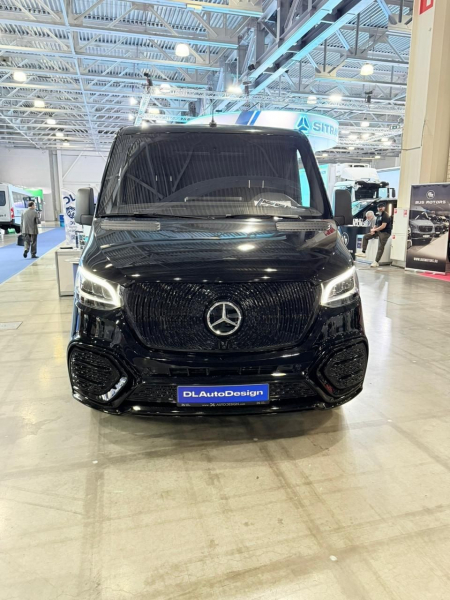 Photo Mercedes Benz Sprinter W907 W910 Full Body Kit Facelift Front Bumper Tuning 2018-2025 (With Parking Sensor) | DL Auto Design