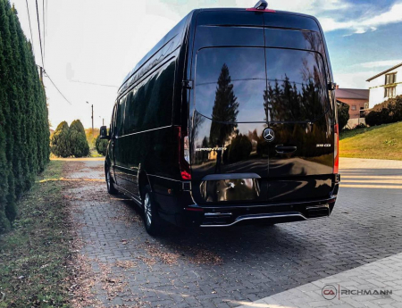 Photo Mercedes Benz Sprinter W907 VIP (przedni zderzak + grill przedni dowolny wzór + tylny zderzak + progi boczne). Wysyłka do dowolnego kraju w Europie gratis | DL Auto Design