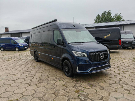 Photo Mercedes Benz Sprinter W907 VIP (przedni zderzak + grill przedni dowolny wzór + tylny zderzak + progi boczne). Wysyłka do dowolnego kraju w Europie gratis | DL Auto Design