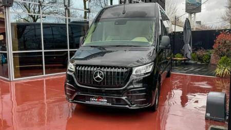 Photo Mercedes Benz Sprinter W907 VIP (przedni zderzak + grill przedni dowolny wzór + tylny zderzak + progi boczne). Wysyłka do dowolnego kraju w Europie gratis | DL Auto Design